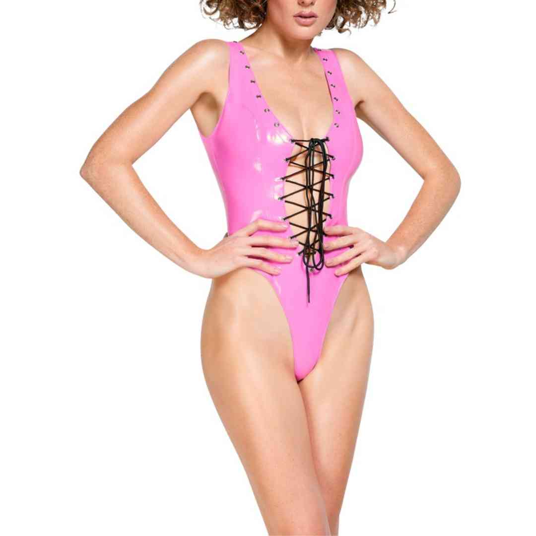 Body aus Lack mit Schnürung