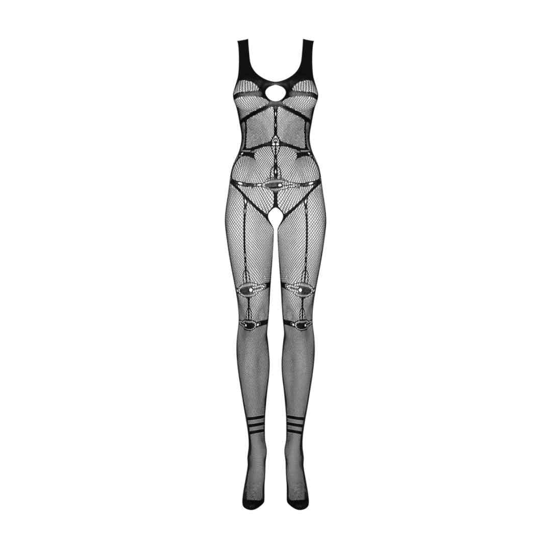 Catsuit mit Harness-Optik