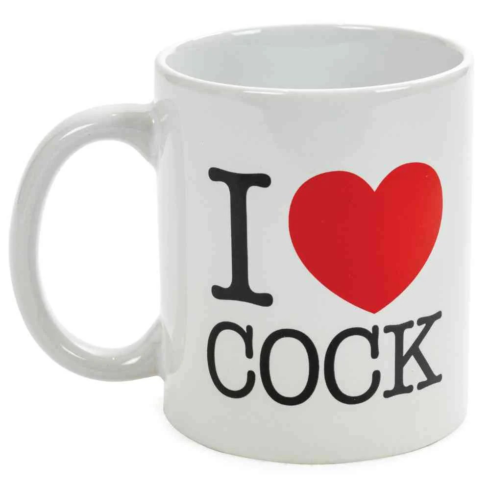 Becher "I love cock"