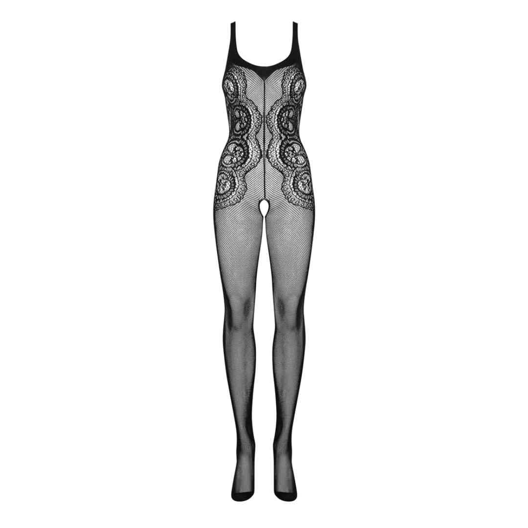 Netz-Catsuit Ouvert mit Ornamenten