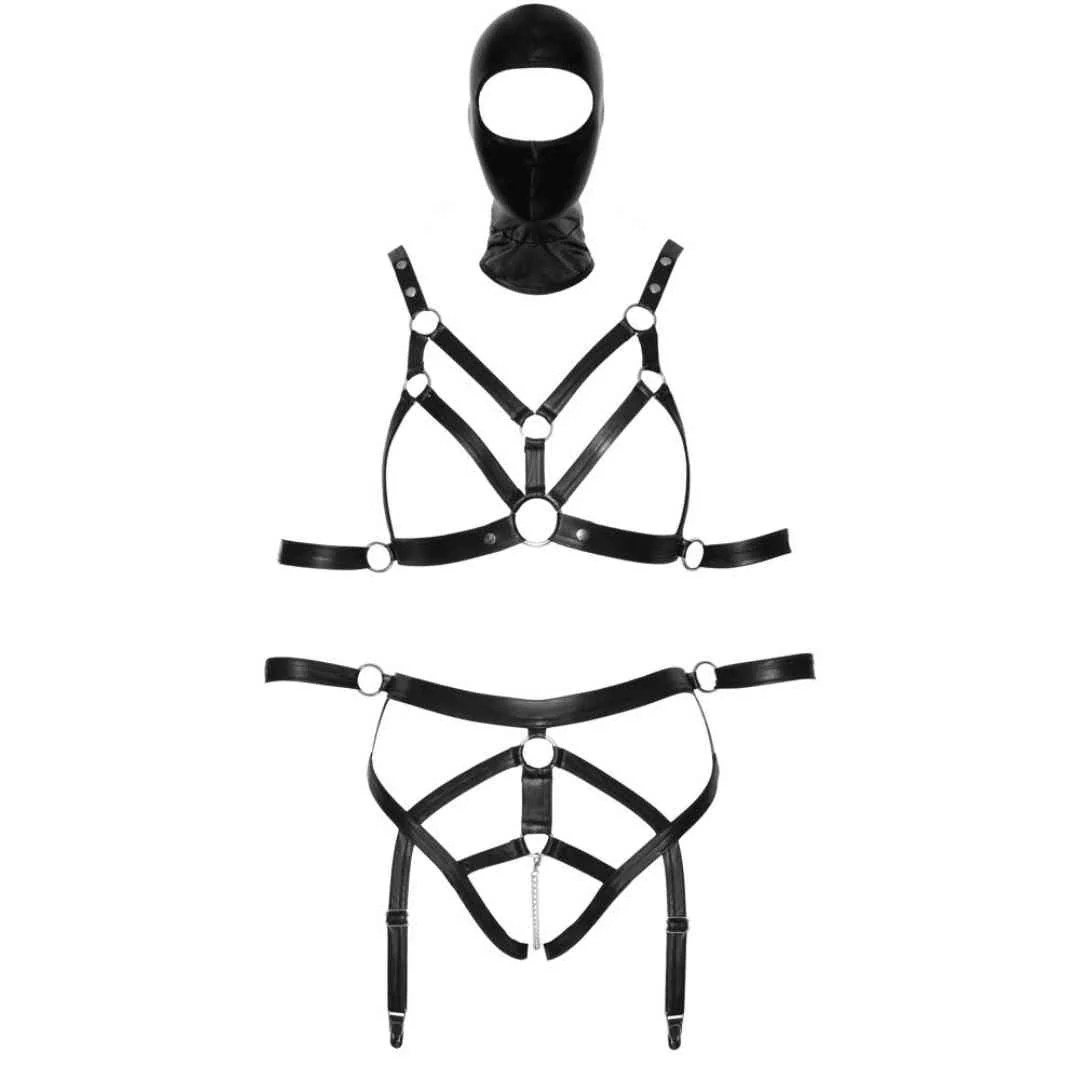 Riemenset mit Armfesseln plus Maske
