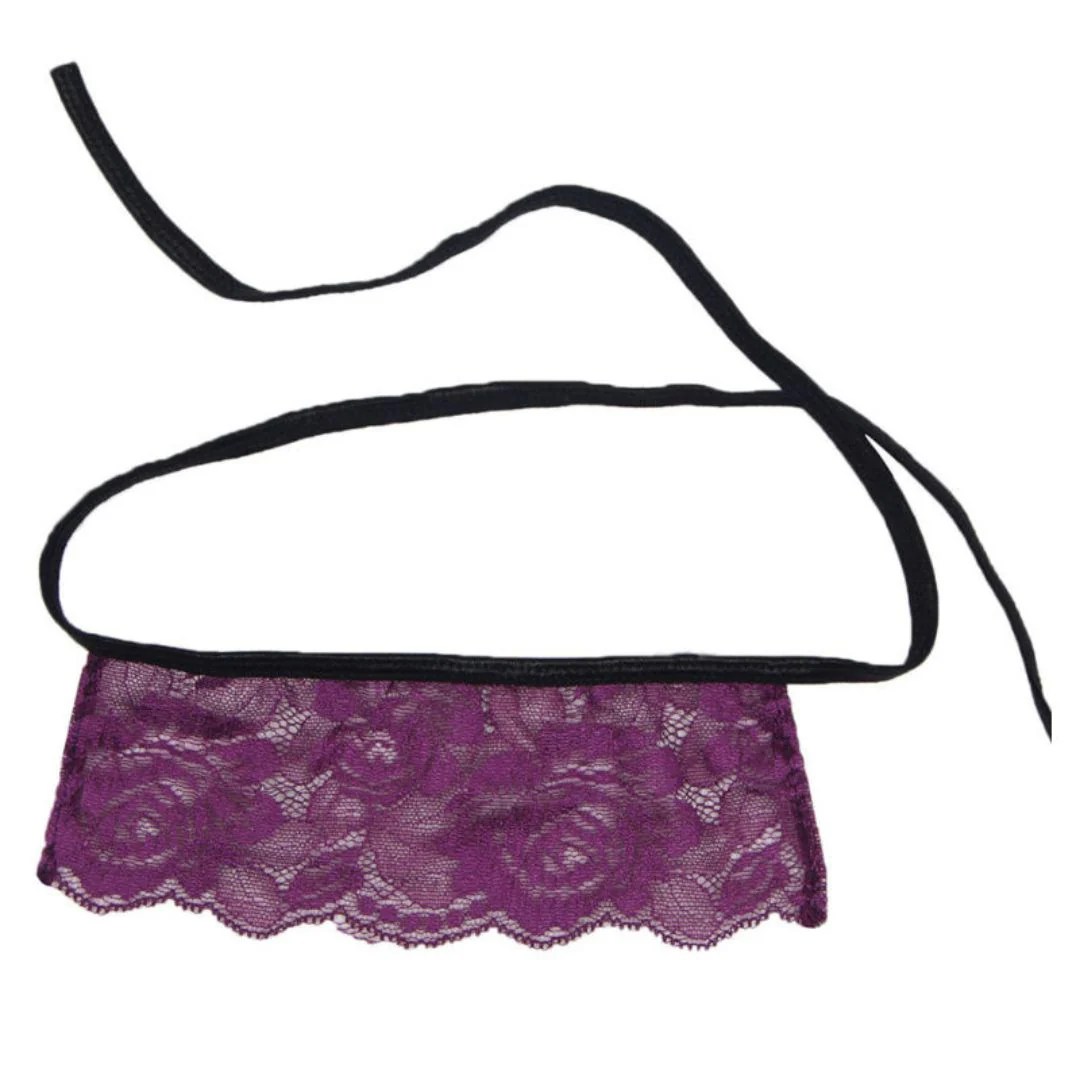 2-farbiges Strapshemd plus Augenbinde und Tanga