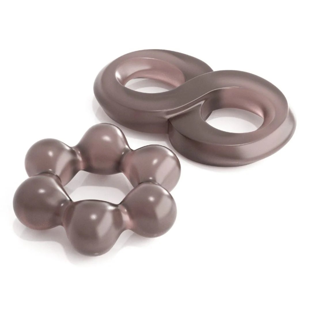 2-teiliges Penisring-Set in verschieden Formen