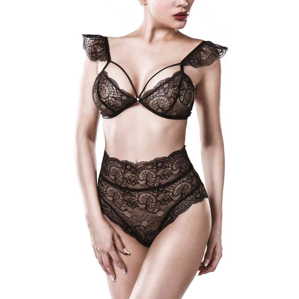 BH-Set mit Flügelärmchen und High-Waist Slip