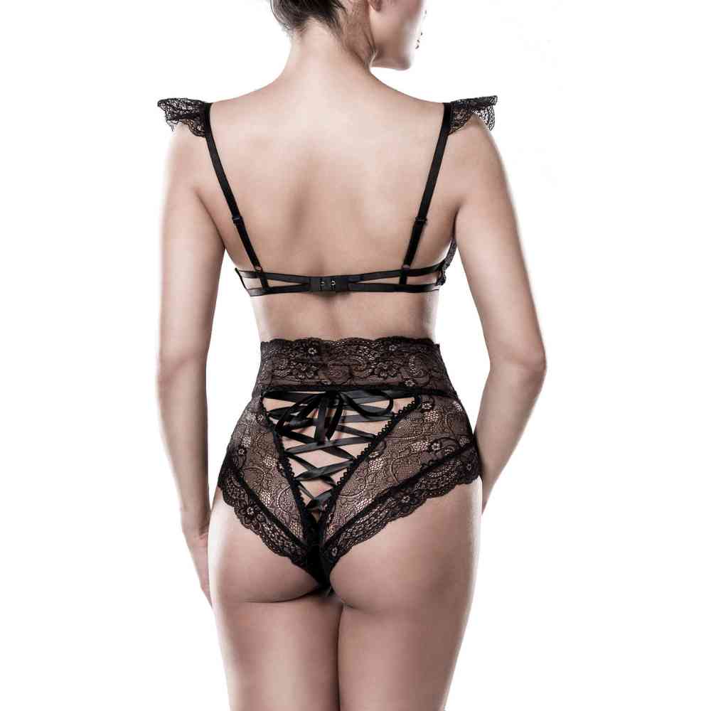 BH-Set mit Flügelärmchen und High-Waist Slip