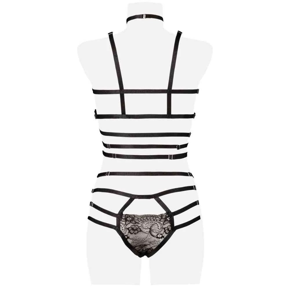 Harness Set aus Spitze und Kunstleder