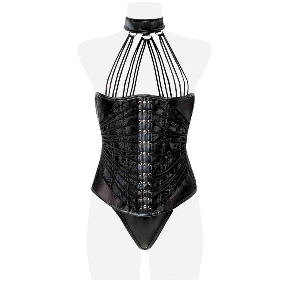 Unterbrust Corsage-Set mit Zierbändern