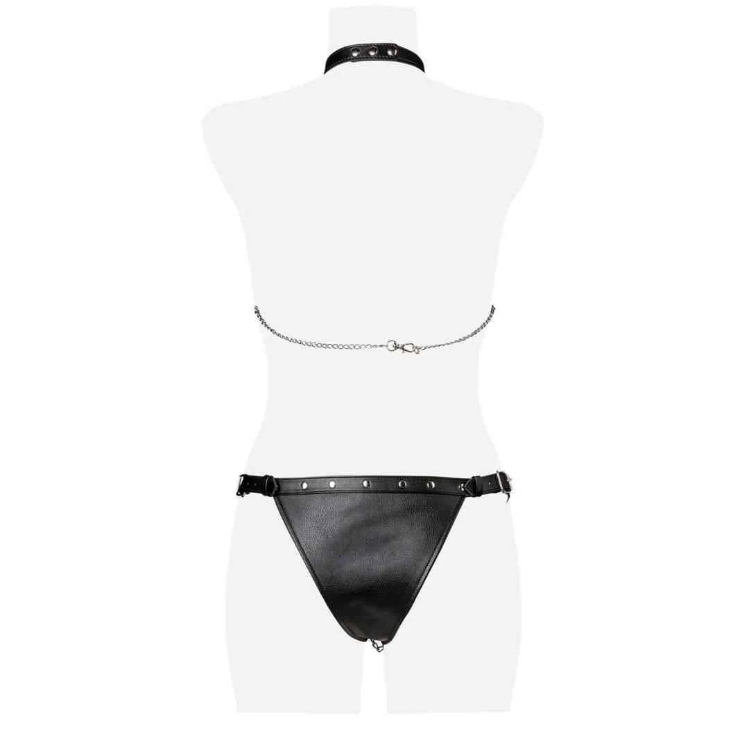 Harness-Ketten-Set mit D-Ring Halsband
