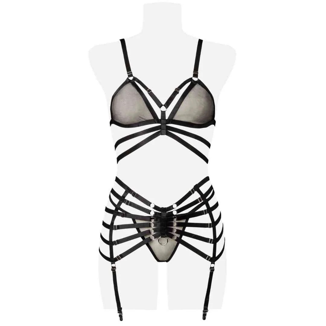 Straps-Set mit Netz-Einsätzen und Ketten