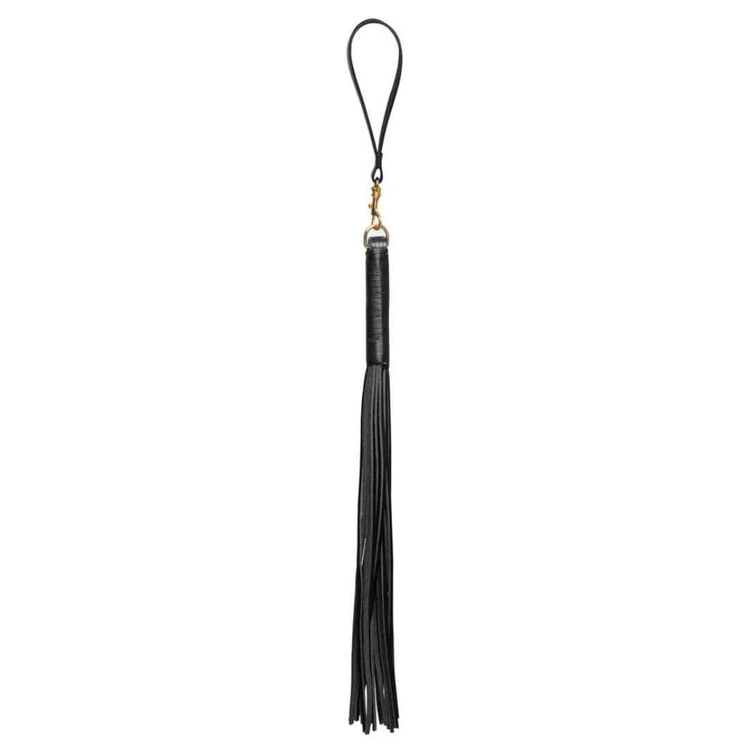 Leder-Flogger mit Gold-Details