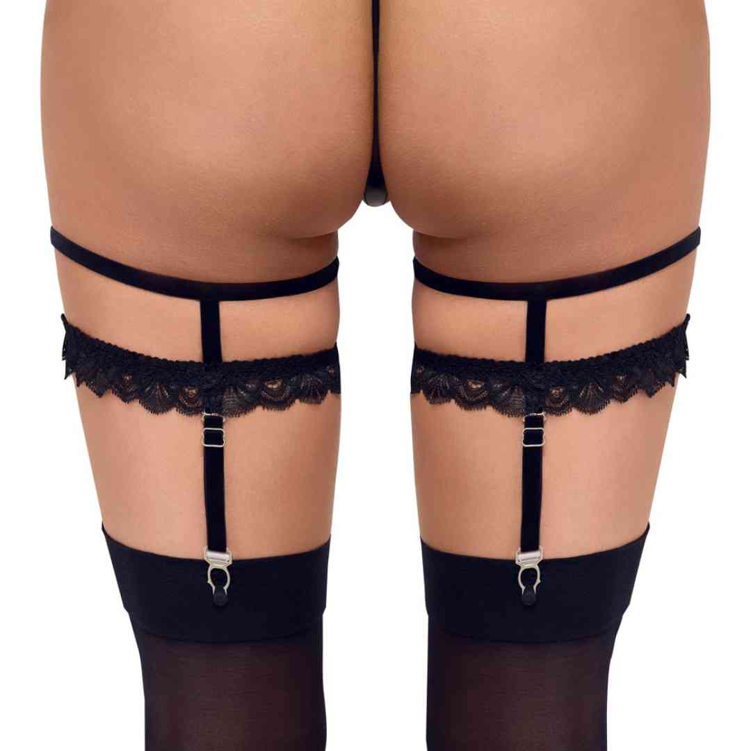 Doppel-Straps-Strumpfband mit Spitze