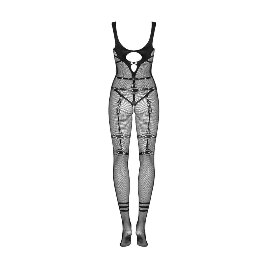Catsuit mit Harness-Optik