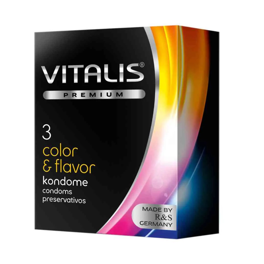 Kondome "VITALIS colour & flavour"