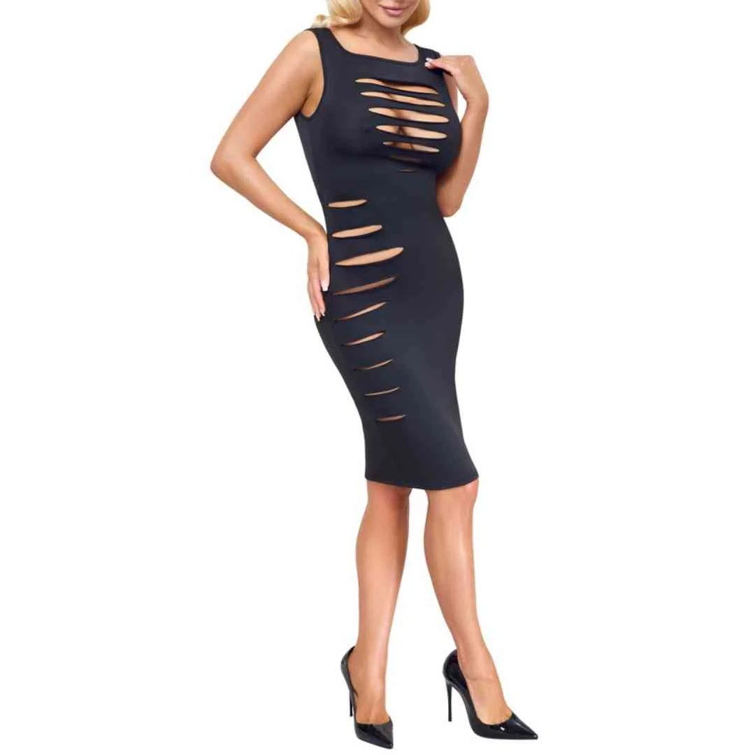 Knielanges Kleid mit Cut-outs