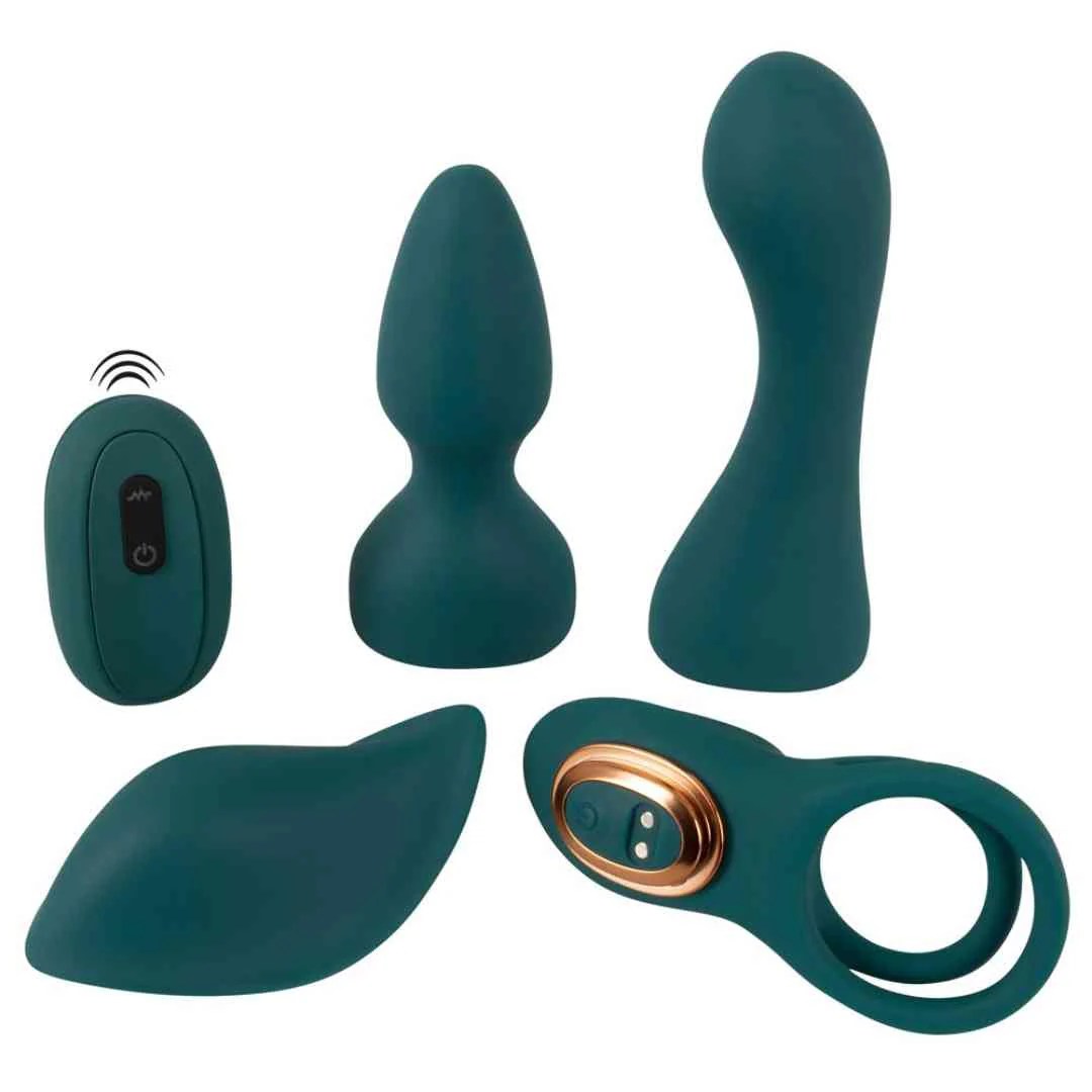 Paarvibrator-Set mit 4 Aufsätzen