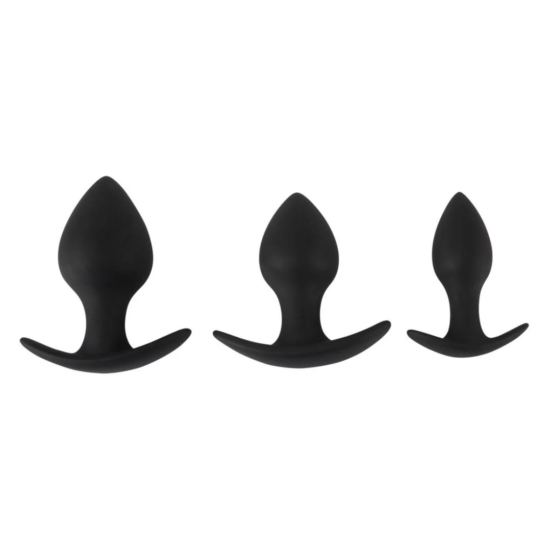 3-teiliges Analplug Set aus Silikon