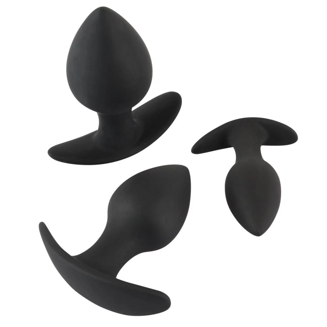 3-teiliges Analplug Set aus Silikon