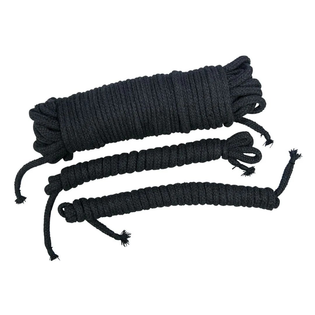 3-teiliges Bondageseil-Set aus Baumwolle