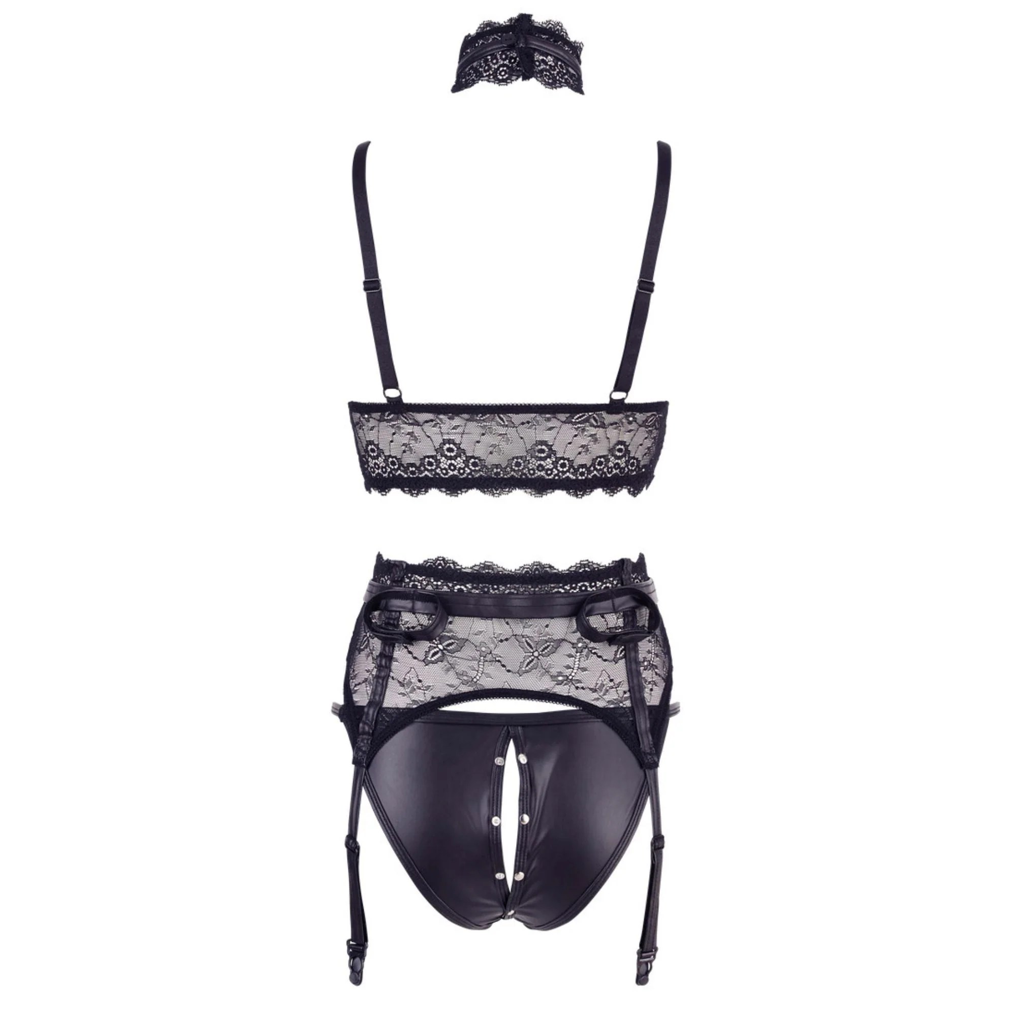 3-teiliges Straps-Set mit Handfesseln