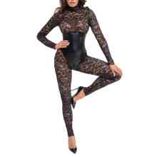 Overall mit Corsagen-Body im Wetlook Overall mit Corsagen-Body im Wetlook