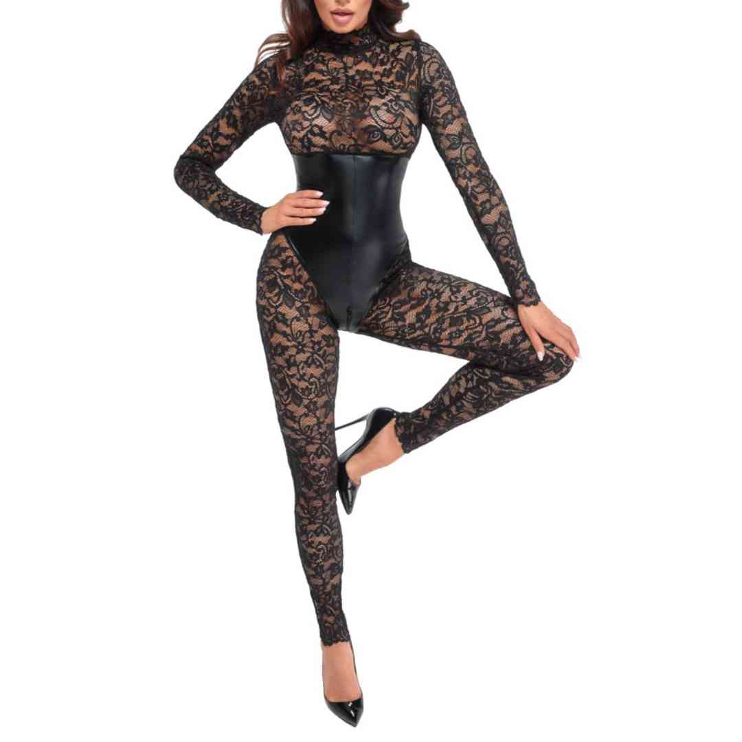 Overall mit Corsagen-Body im Wetlook