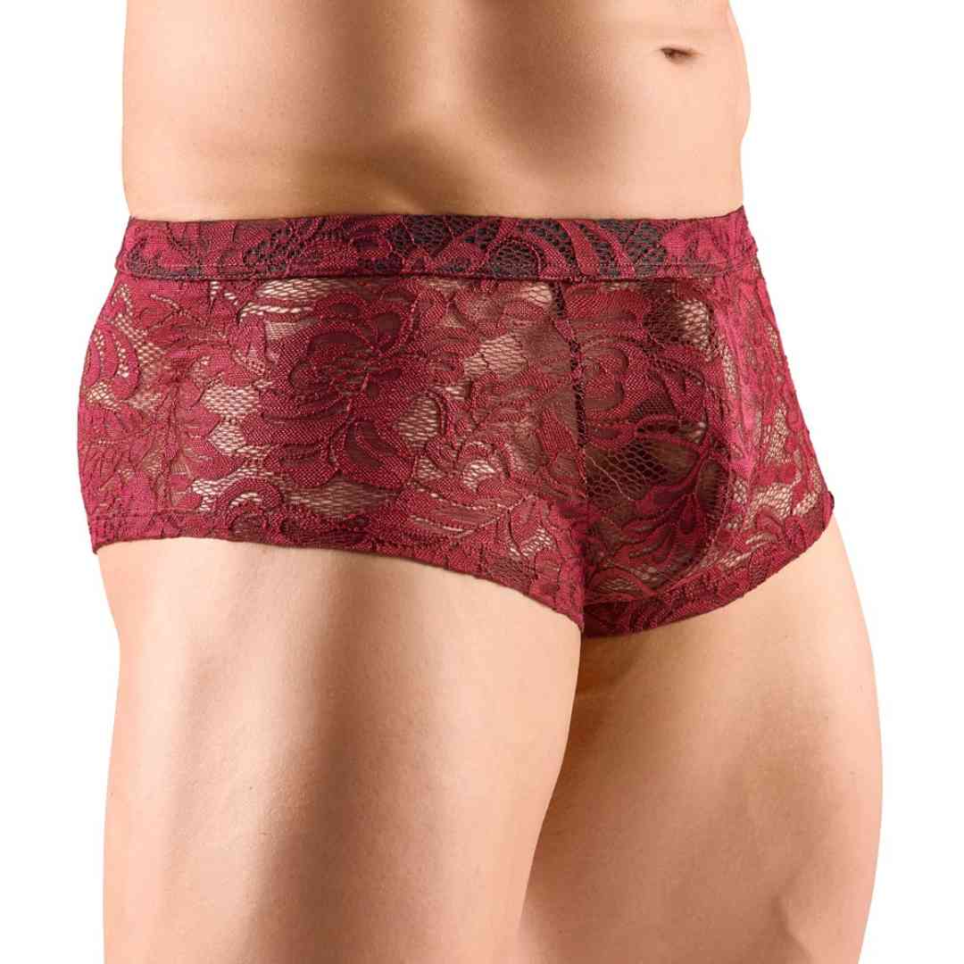 Transparente Pants aus floraler Spitze