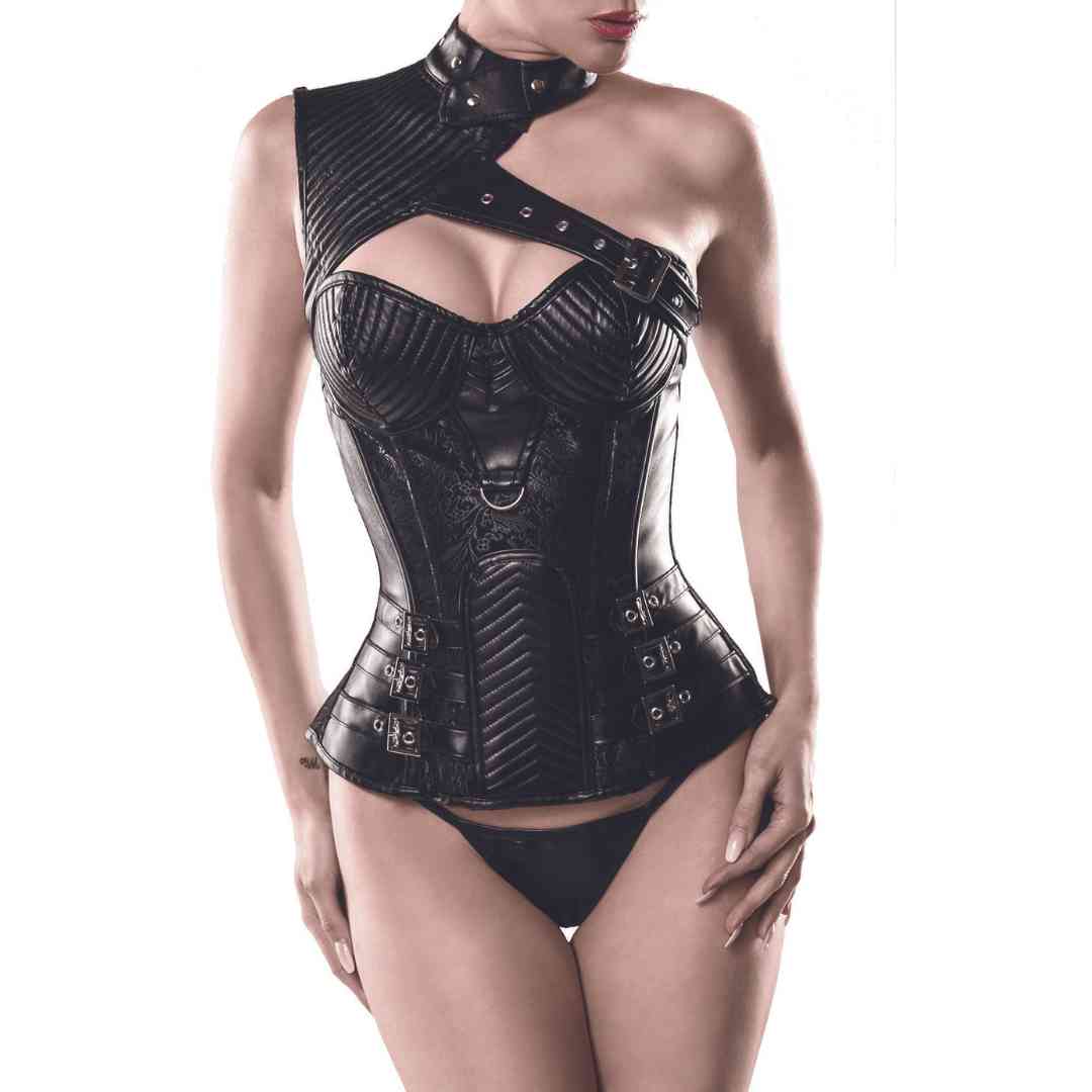 Corsage mit asymmetrischem Schulterteil