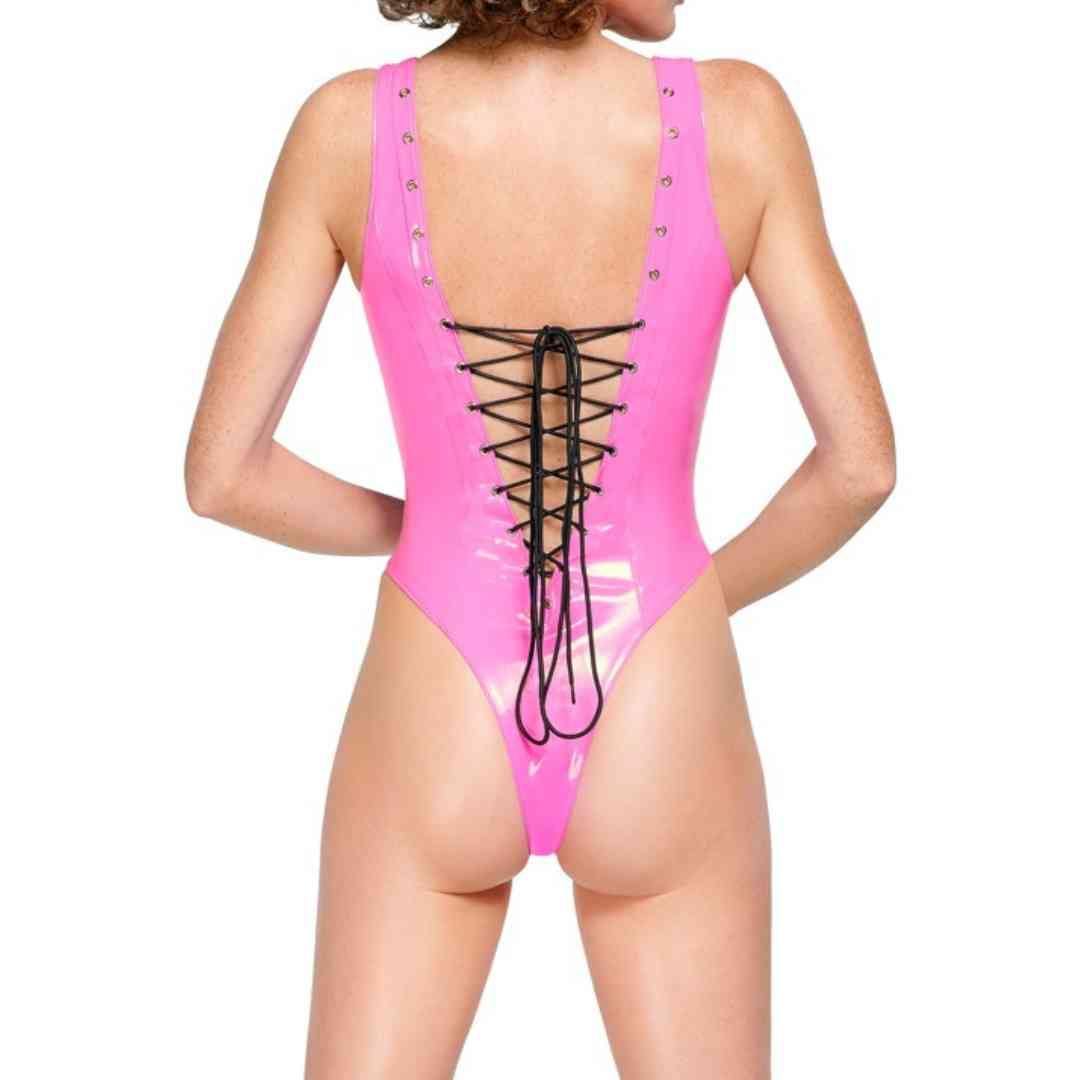 Body aus Lack mit Schnürung