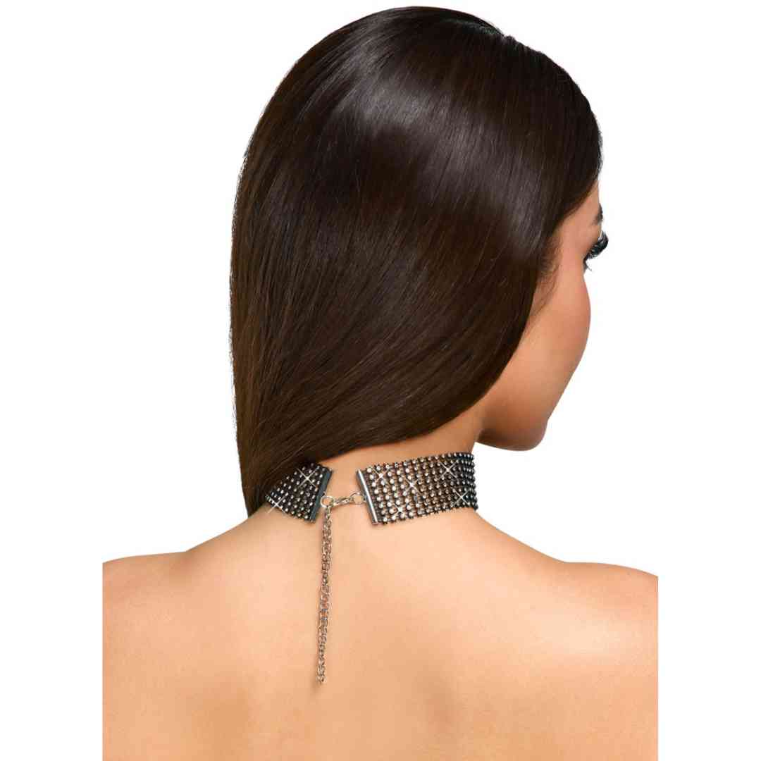 Halsband mit Strasssteinchen