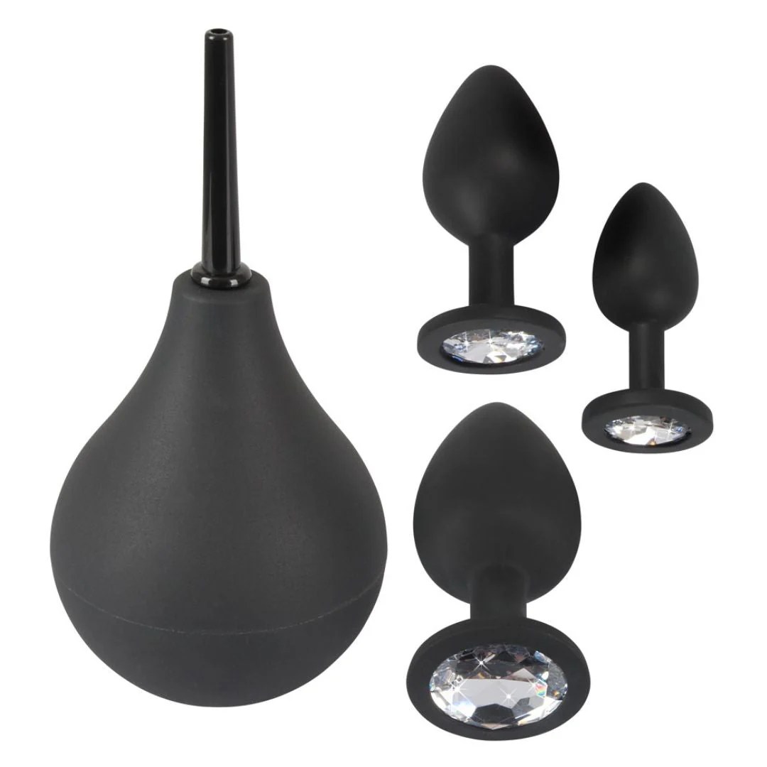 4-teiliges Analtoy-Kit mit Analplugs und Analdusche