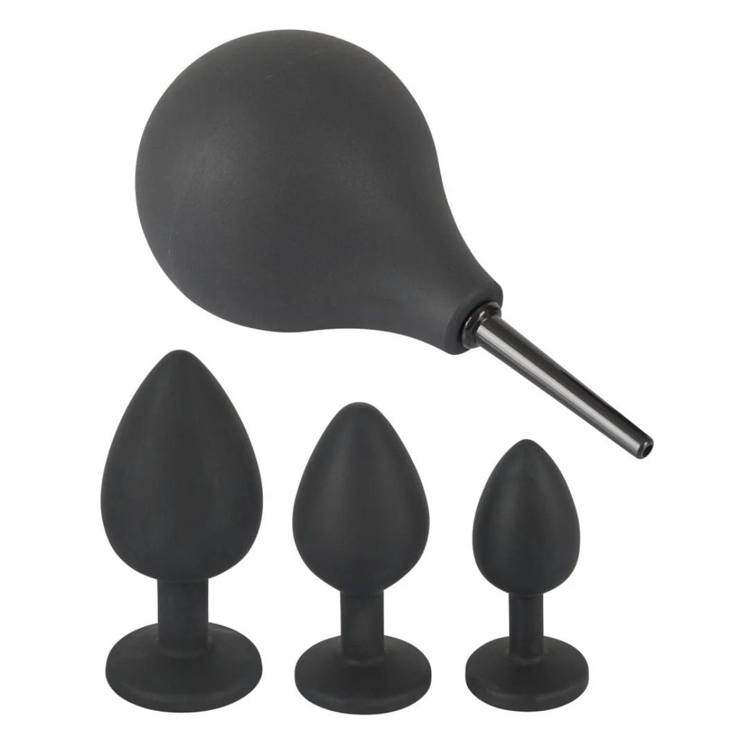 4-teiliges Analtoy-Kit mit Analplugs und Analdusche