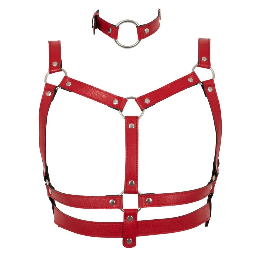 4-teiliges Harness-Set in Leder-Optik