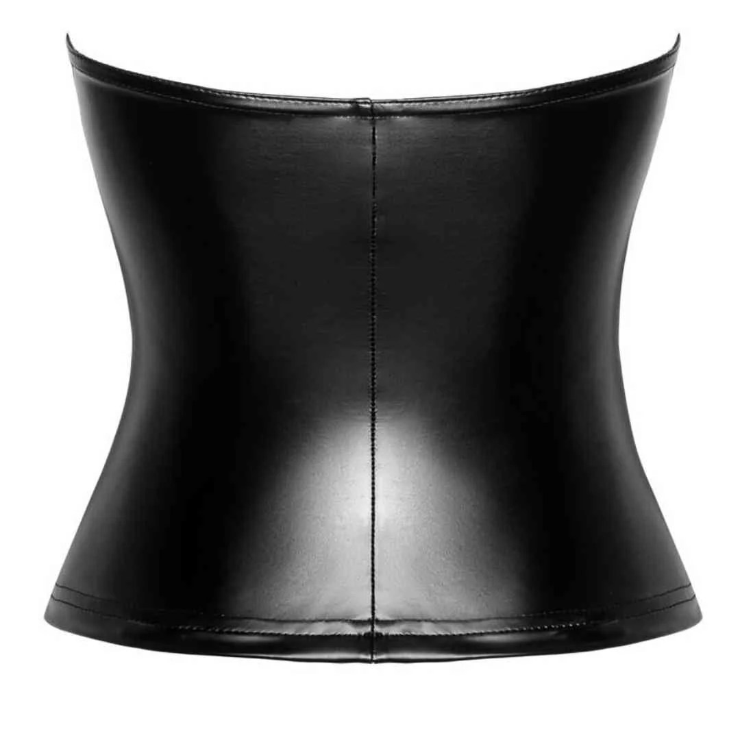 Corsagen-Top im Powerwetlook
