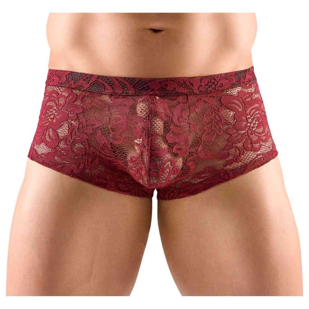 Transparente Pants aus floraler Spitze