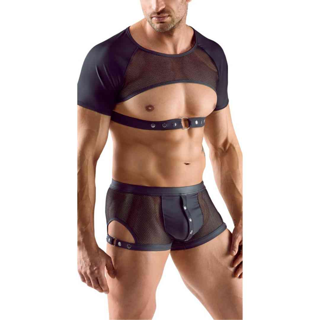 Brust- und bauchfreies Halbarm-Shirt