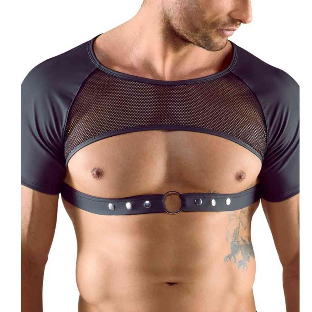 Brust- und bauchfreies Halbarm-Shirt