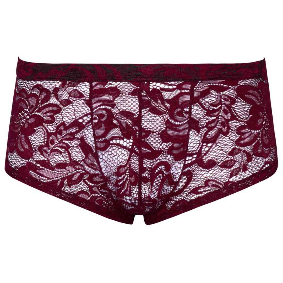 Transparente Pants aus floraler Spitze