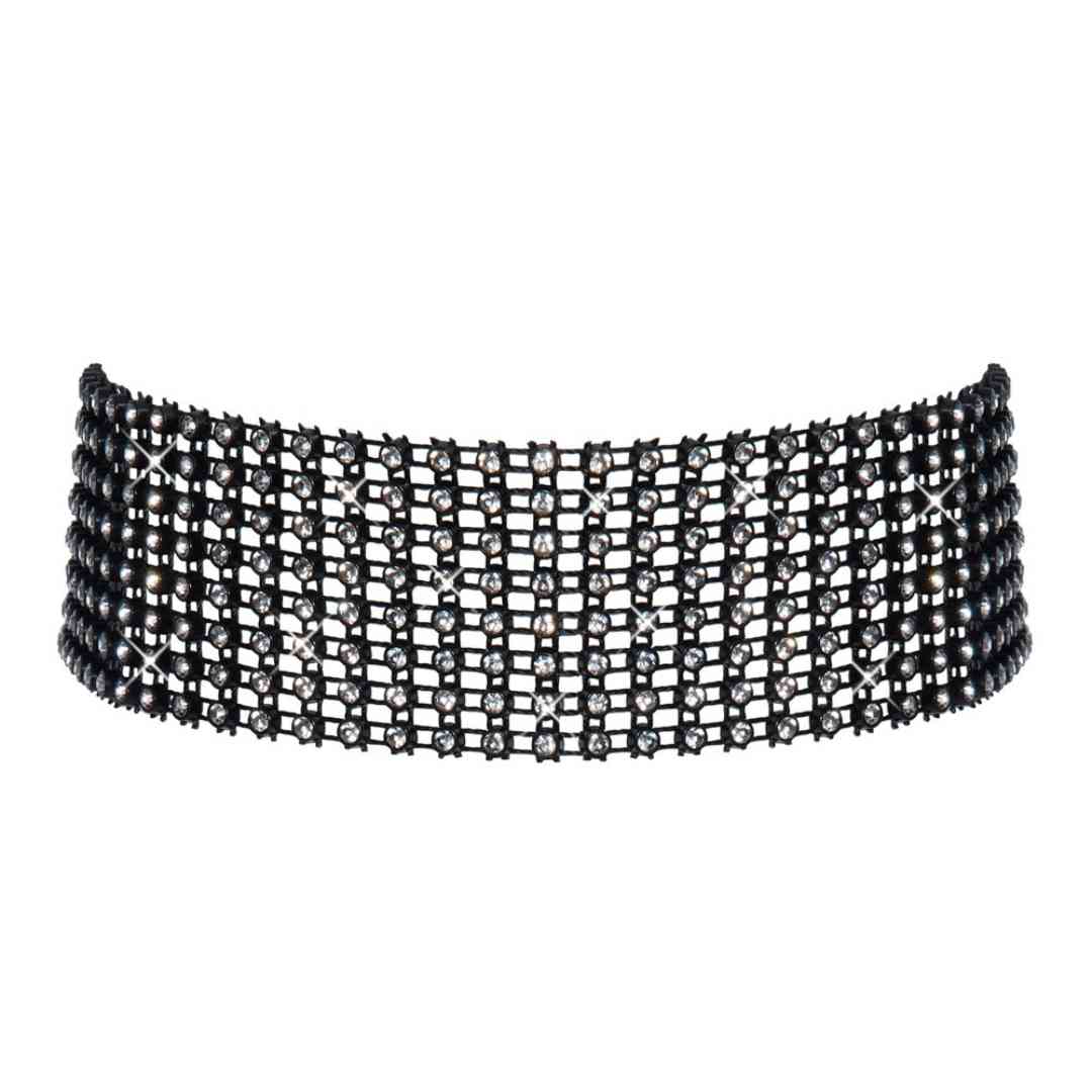 Halsband mit Strasssteinchen