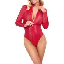 Body in roter Schlangenhaut-Optik Body in roter Schlangenhaut-Optik