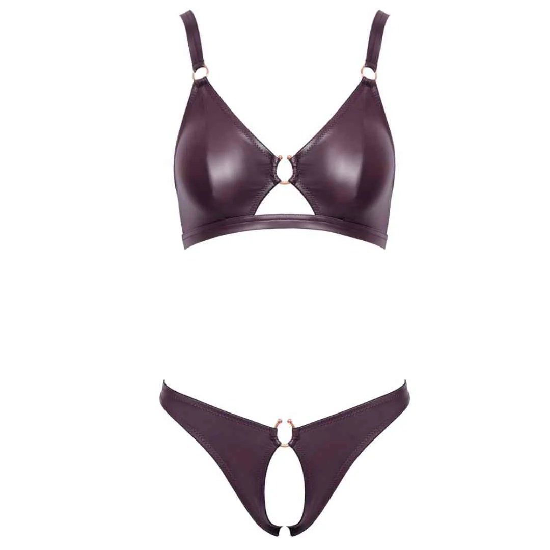 Dessous-Set ouvert im Wetlook