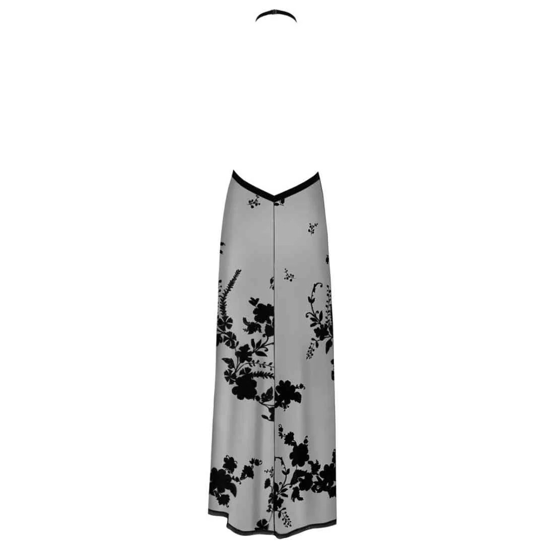 Langes Kleid in Feinnetz-Transparenz