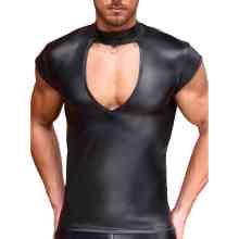 Shirt im Mattlook mit V-Cut-Out Shirt im Mattlook mit V-Cut-Out