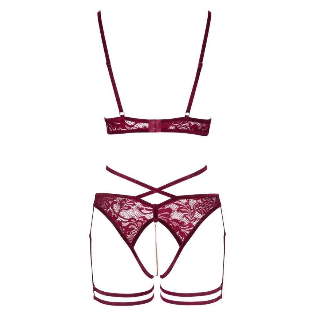 Ouvert-Set mit BH und Straps-Slip