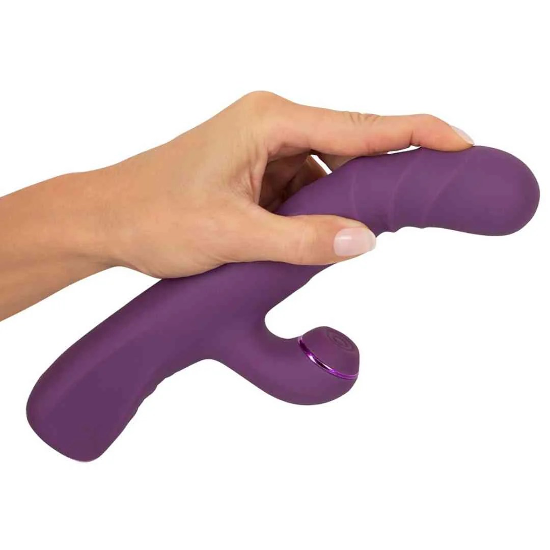 Rabbitvibrator mit Stoß- und Klopf-Funktion