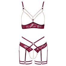 Ouvert-Set mit BH und Straps-Slip Ouvert-Set mit BH und Straps-Slip