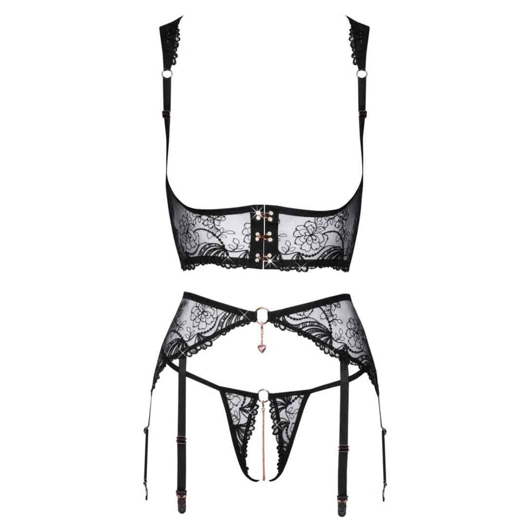 Straps-Set Ouvert mit Pailletten