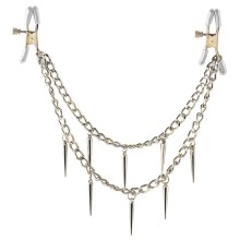 Nippelklammern „Rock Hard Nipple Clamps“ mit Spike-Metallkette Nippelklammern „Rock Hard Nipple Clamps“ mit Spike-Metallkette