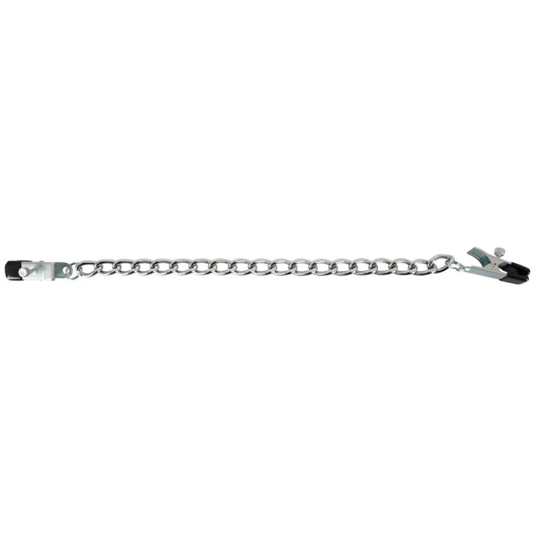 Nippelklammern mit Brustwarzenkette aus Metall