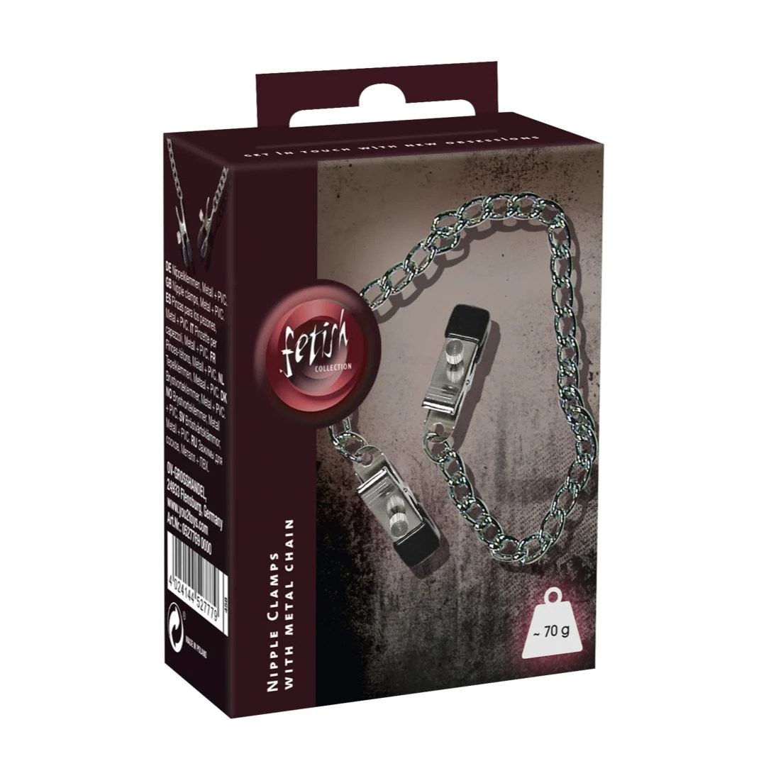 Nippelklammern mit Metallkette
