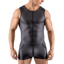 Kurzer Overall im Mattlook mit 3-Wege-Reißverschluss Kurzer Overall im Mattlook mit 3-Wege-Reißverschluss